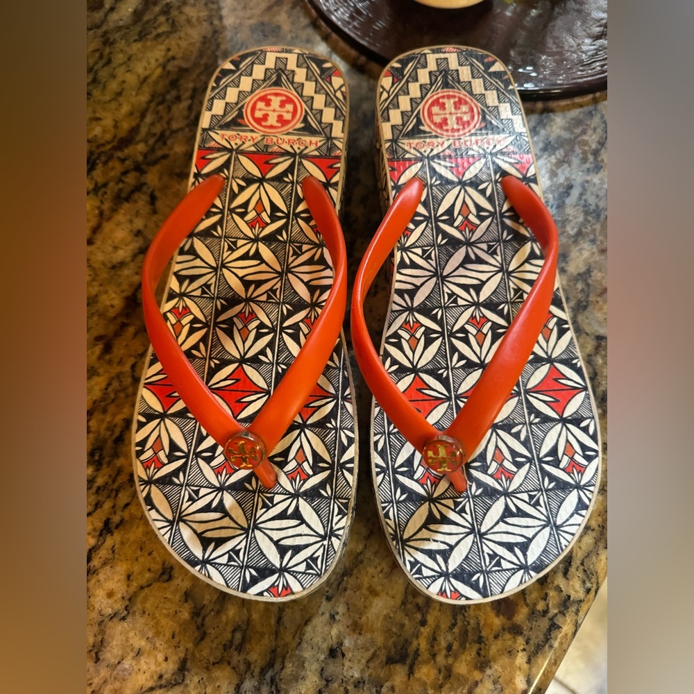 Tory Burch flip flops size 8.5